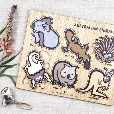 Buttonworks Australia - Jolly Animal Puzzle