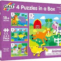 Galt - 4 Puzzles in a Box Animals