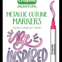 Crayola - Metallic Outline Markers 6 piece