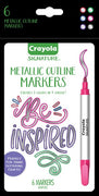 Crayola - Metallic Outline Markers 6 piece