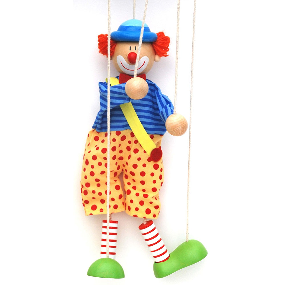 Wooden Marionette Clown Puppet