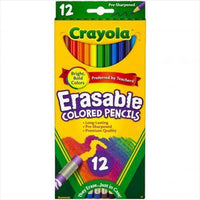 Crayola - Erasable Coloured Pencils 12 piece