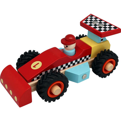 Toyslink - Wooden Racing Car with Driver