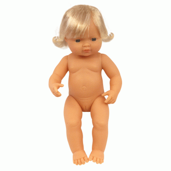 Miniland Dolls - 38cm Caucasian Girl Blonde