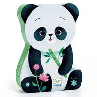 Djeco - Silhouette Puzzle Leo The Panda