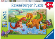 Ravensburger - Puzzle 2x24p Dinosaurs At Play