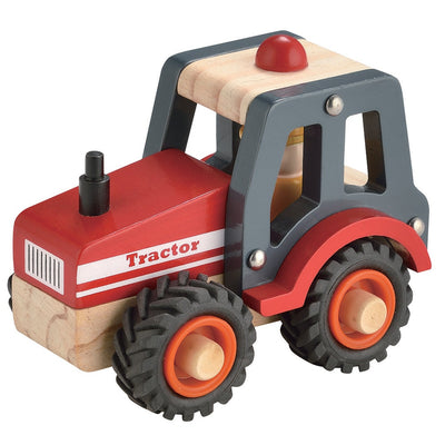 Toyslink - Wooden Tractor with Driver Red