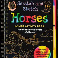 Peter Pauper - Scratch And Sketch Activity Book Horses