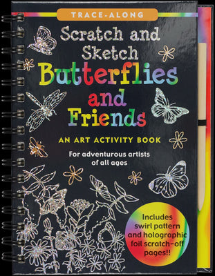 Peter Pauper - Scratch And Sketch Activity Book Butterflies And Friends