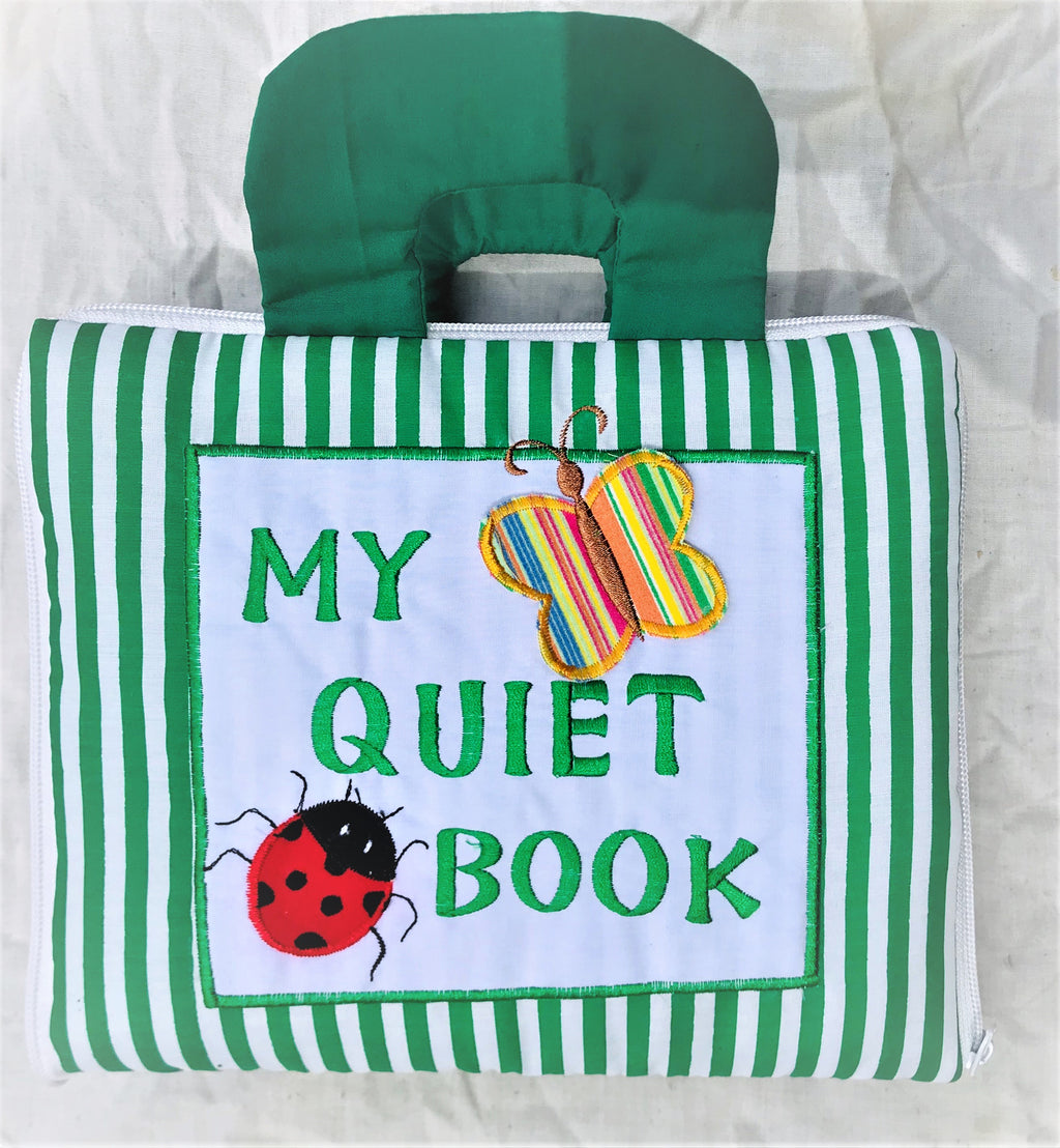 My Quiet Book Green Stripe