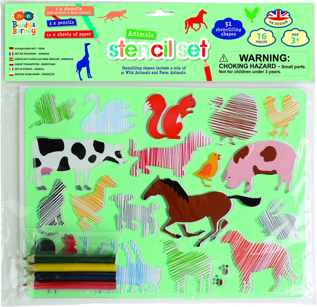 Buddy & Barney - Stencil Set Animals