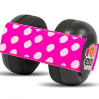 Ems For Kids - Baby Earmuffs Black With Pink/white Headband