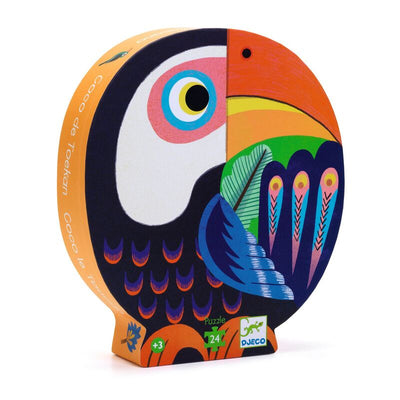 Djeco - Silhouette Puzzle 24 Piece Coco The Toucan