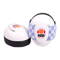 Ems For Kids - Baby Earmuffs White With Blue/white Headband
