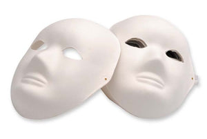 EC - Paper Mache Full Masks 24 piece