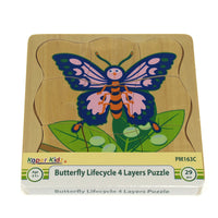Kaper Kidz - Butterfly Lifecycle 4 Layers Puzzle