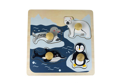 Kaper Kidz - Large Peg Puzzle Polar Animals