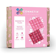 Connetix Tiles - 2 Piece Base Plate Pack Pink And Berry
