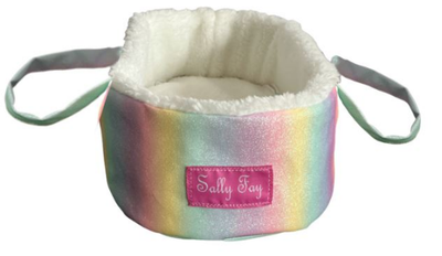 Sally Fay - Fur Lined Rainbow Moses Bassinet