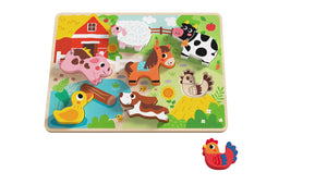 Tooky Toy - Chunky Puzzle Farm Animals