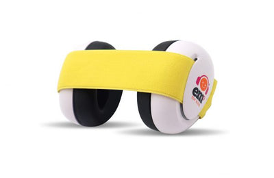 Ems For Kids - Baby Earmuffs White With Yellow Headband
