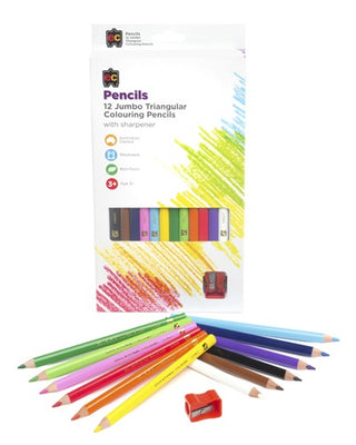 EC - Jumbo Colouring Triangular Pencils