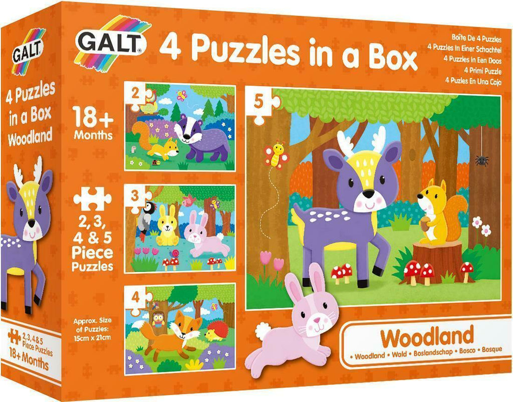 Galt - 4 Puzzles in a Box Woodland