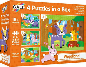 Galt - 4 Puzzles in a Box Woodland