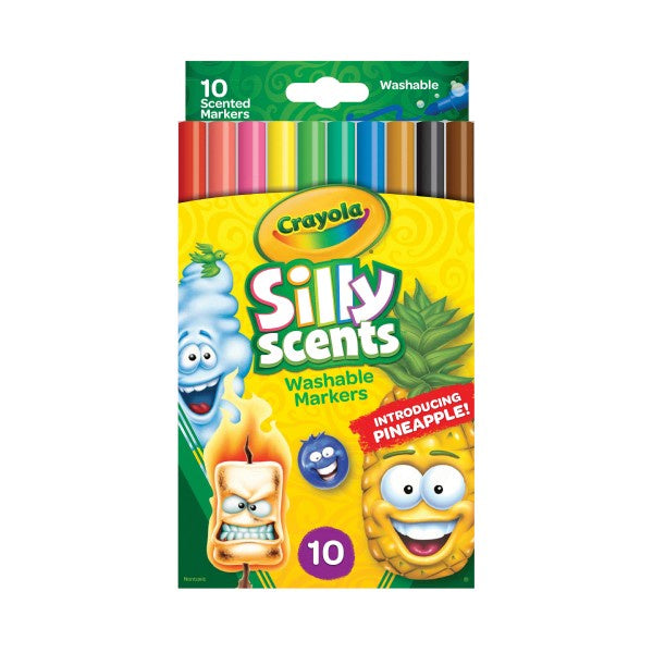 Crayola - Silly Scents Washable Slim Markers 10 piece