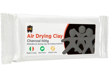 EC - Air Drying Clay Charcoal 500g