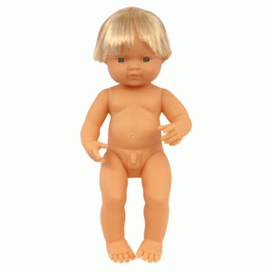 Miniland Dolls - 38cm Caucasian Boy Blonde