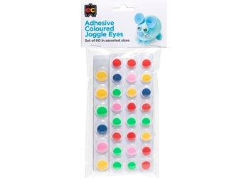 EC - Adhesive Joggle Eyes Coloured