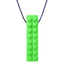 Ark Therapeutic - Chewable Necklace Textured Brick Stick XT-Medium Lime Green