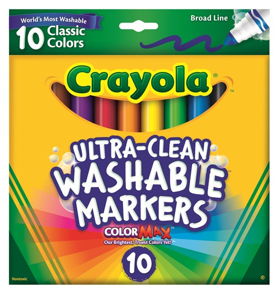 Crayola - Washable Classic Markers 10 piece