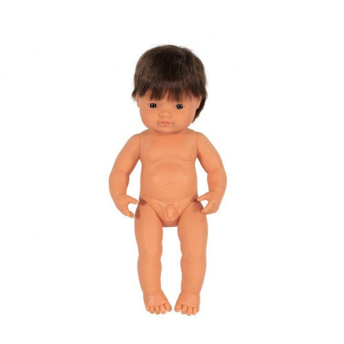 Miniland Dolls - 38cm Caucasian Boy Brunette