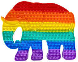 Bubble Pop It Fidget Toy Jumbo Rainbow Elephant