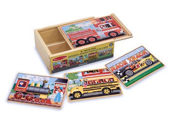 Melissa & Doug - Puzzles in a Box Vehicles