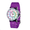 EasyRead Time Teacher - Watch Purple Strap Rainbow Face