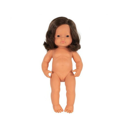 Miniland Dolls - 38cm Caucasian Girl Brunette