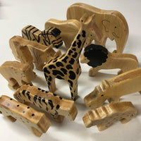 Sri Toys - Wooden Animals Natural Wild