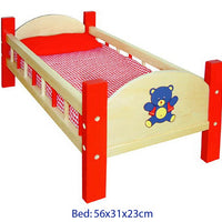 Viga - Dolls Bed Red with Bedding