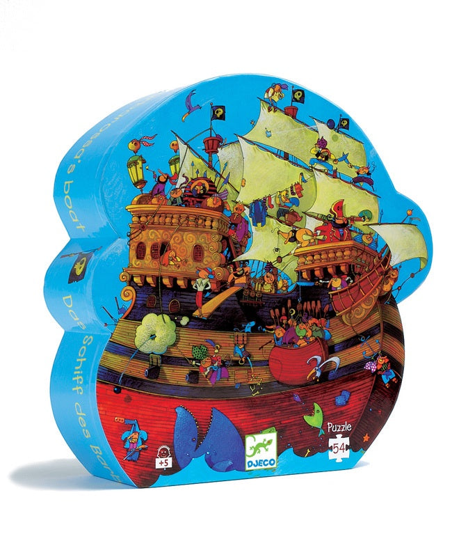 Djeco - Silhouette Puzzle 54 Piece Barbarossa Boat