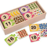 Melissa And Doug - Wooden Puzzle Cards Numbers