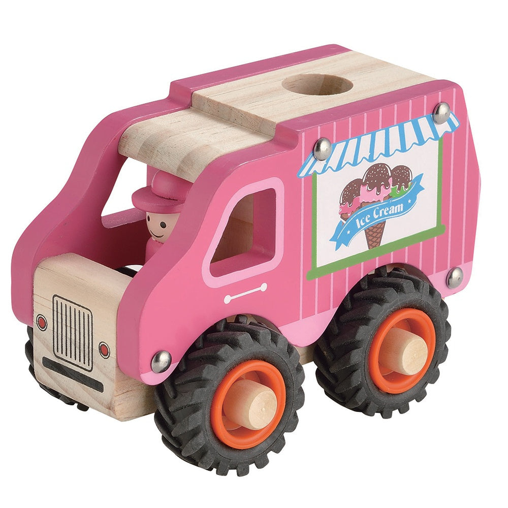 Toyslink - Wooden Ice Cream Truck With Driver