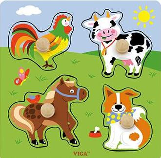 Viga - Big Knob Puzzle Farm Animals