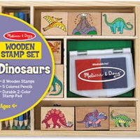 Melissa And Doug - Wooden Stamp Set Dinosaurs