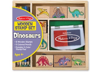Melissa & Doug - Wooden Stamp Set Dinosaurs