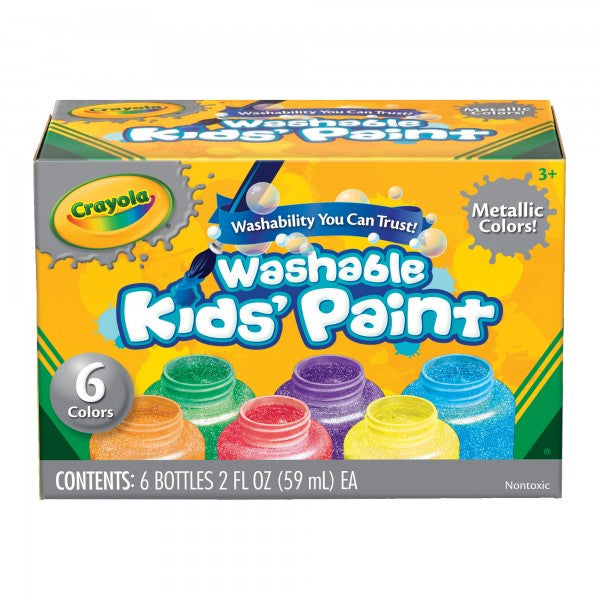 Crayola - Washable Paint Metallic 6 x 59ml