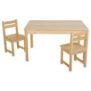 Tikk Tokk - Little Boss Table And Chair Set Rectangle 3 Piece Natural