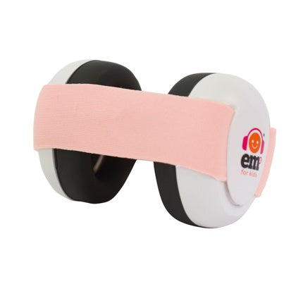 Ems for Kids - Baby Earmuffs White with Coral Headband